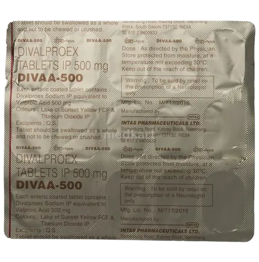 divaa 500mg tablet 15's
